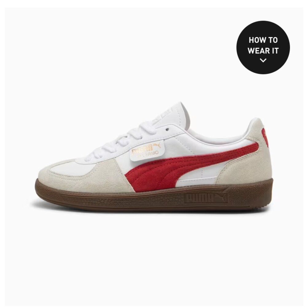 Puma Palermo Women's Red and White 7.5